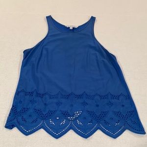 Patrons Of Peace women’s blue cropped tank top size medium